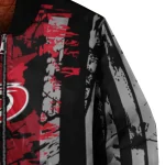 personalized carolina hurricanes star stripes red black bomber jacket best selling