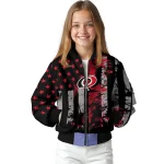 personalized carolina hurricanes star stripes red black bomber jacket best selling