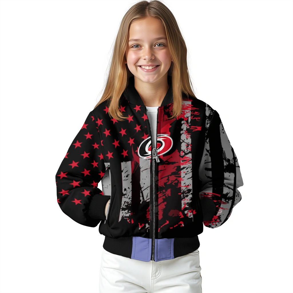 personalized carolina hurricanes star stripes red black bomber jacket top rated personalized carolina hurricanes star stripes red black bomber jacket top rated
