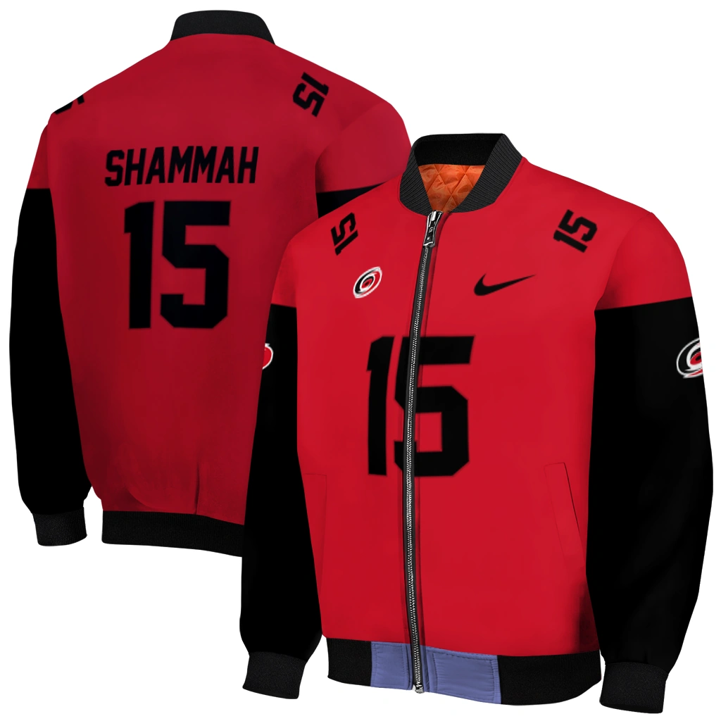 personalized carolina hurricanes team patch red bomber jacket best selling personalized carolina hurricanes team patch red bomber jacket best selling