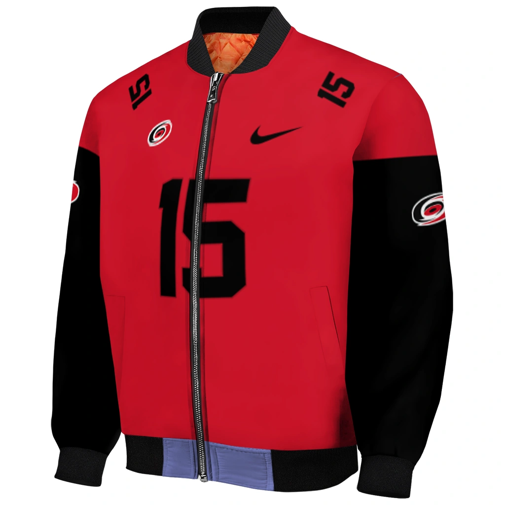 personalized carolina hurricanes team patch red bomber jacket fashion forward personalized carolina hurricanes team patch red bomber jacket fashion forward