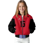 personalized carolina hurricanes team patch red bomber jacket best selling