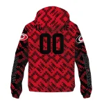 personalized carolina hurricanes trellis mesh red windbreaker jacket best selling