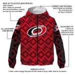 personalized carolina hurricanes trellis mesh red windbreaker jacket best selling