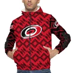 personalized carolina hurricanes trellis mesh red windbreaker jacket best selling