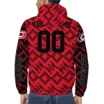 personalized carolina hurricanes trellis mesh red windbreaker jacket best selling