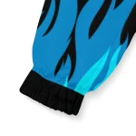 personalized carolina panthers flame trim blue black windbreaker jacket best selling