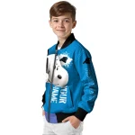 personalized carolina panthers snoopy head blue bomber jacket best selling