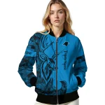 personalized carolina panthers tribal deer art blue bomber jacket best selling