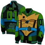 personalized carolina panthers turtle armor varsity jacket best selling