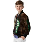 personalized charlotte 49ers flag wood brown bomber jacket best selling