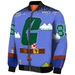 personalized charlotte 49ers mario blocks blue black bomber jacket best selling