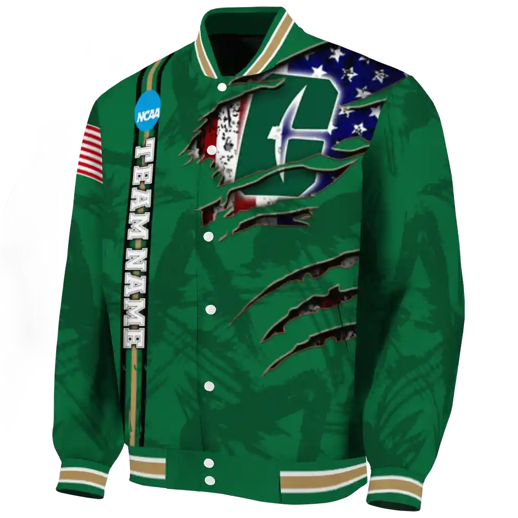 personalized charlotte 49ers usa flag claws green varsity jacket best selling personalized charlotte 49ers usa flag claws green varsity jacket best selling