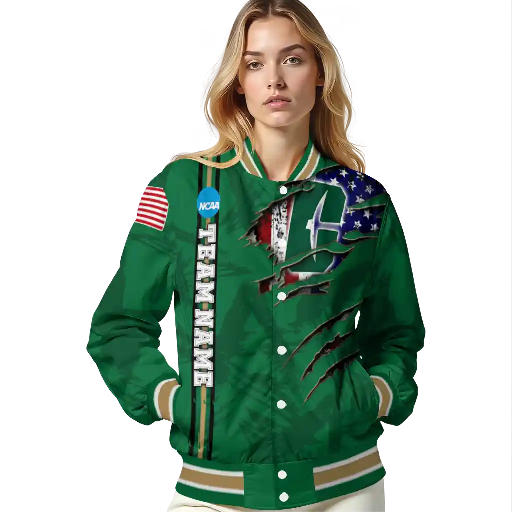 personalized charlotte 49ers usa flag claws green varsity jacket latest model personalized charlotte 49ers usa flag claws green varsity jacket latest model