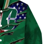 personalized charlotte 49ers usa flag claws green varsity jacket best selling