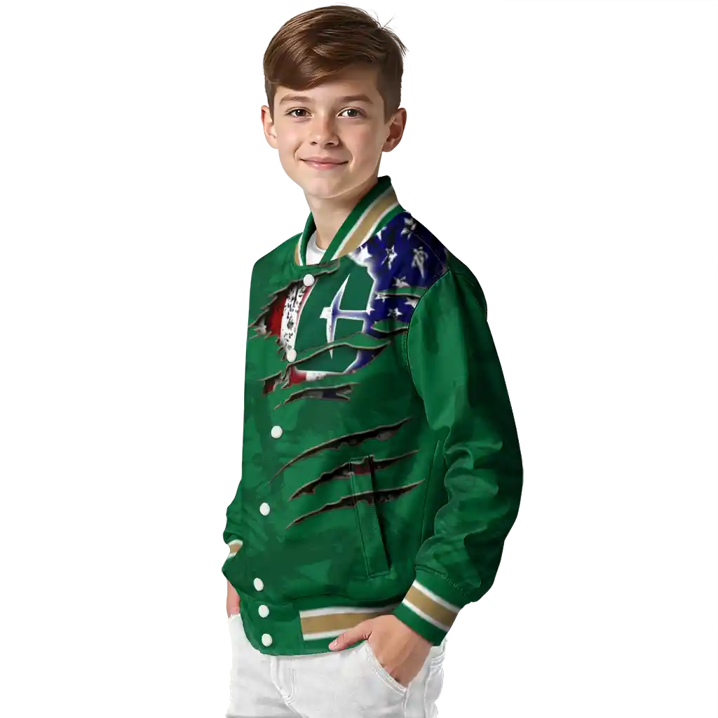 personalized charlotte 49ers usa flag claws green varsity jacket trendy personalized charlotte 49ers usa flag claws green varsity jacket trendy