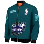 personalized charlotte hornets claw slash teal bomber jacket best selling