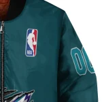 personalized charlotte hornets claw slash teal bomber jacket best selling