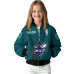 personalized charlotte hornets claw slash teal bomber jacket best selling