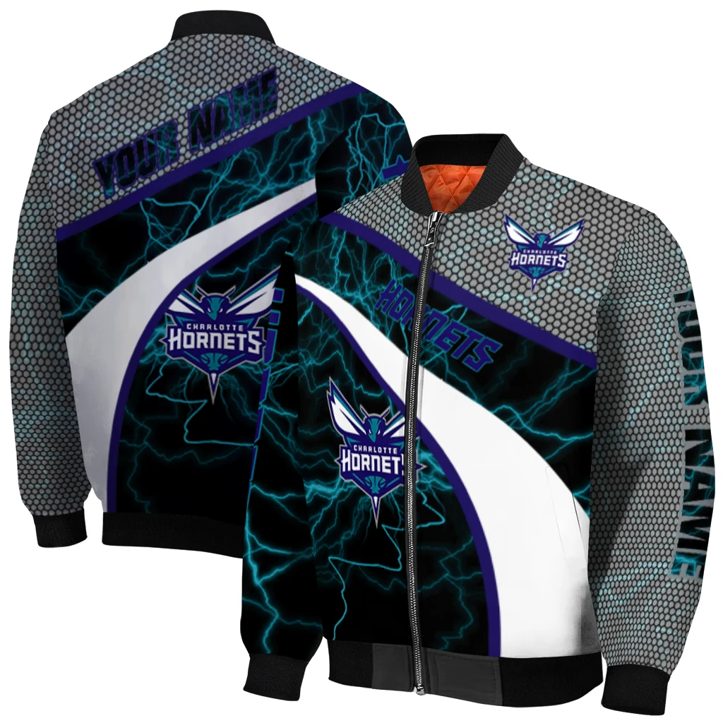 personalized charlotte hornets electric flash teal bomber jacket best selling personalized charlotte hornets electric flash teal bomber jacket best selling