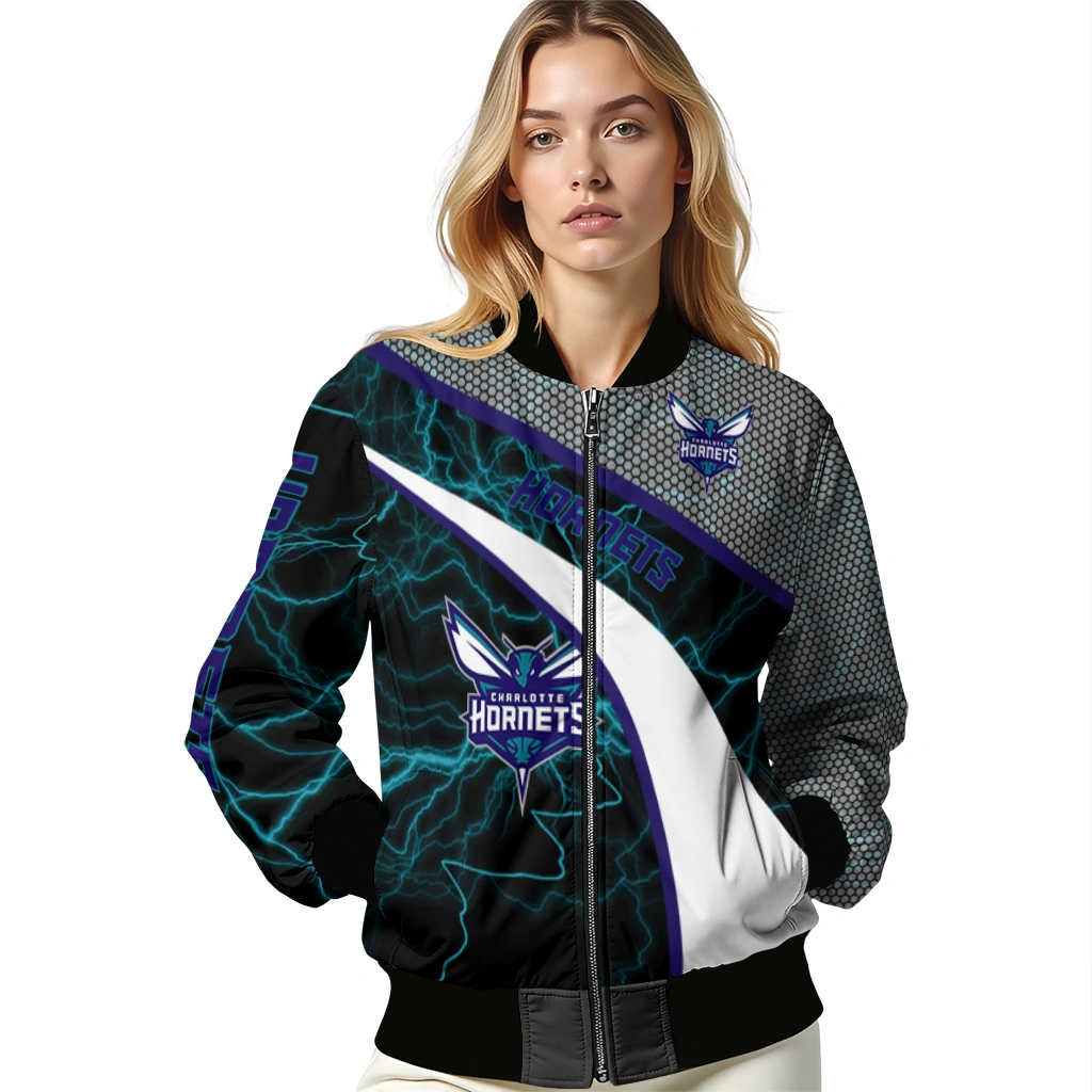 personalized charlotte hornets electric flash teal bomber jacket latest model personalized charlotte hornets electric flash teal bomber jacket latest model
