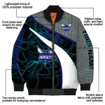 personalized charlotte hornets electric flash teal bomber jacket best selling
