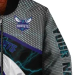 personalized charlotte hornets electric flash teal bomber jacket best selling