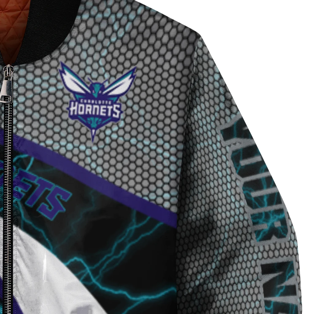 personalized charlotte hornets electric flash teal bomber jacket premium grade personalized charlotte hornets electric flash teal bomber jacket premium grade