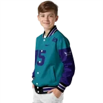 personalized charlotte hornets team patch teal varsity jacket best selling