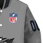 personalized chicago bears claw marking grey varsity jacket best selling
