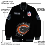 personalized chicago bears claw scratch black varsity jacket best selling