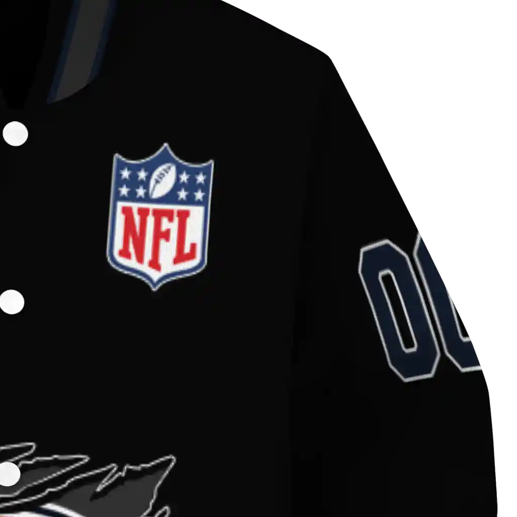 personalized chicago bears claw scratch black varsity jacket premium grade personalized chicago bears claw scratch black varsity jacket premium grade