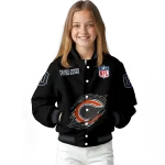 personalized chicago bears claw scratch black varsity jacket best selling