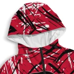 personalized chicago blackhawks brushstroke pattern red windbreaker jacket best selling
