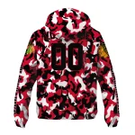 personalized chicago blackhawks camouflage mashup red windbreaker jacket best selling