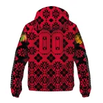 personalized chicago blackhawks geometric blossom red windbreaker jacket best selling