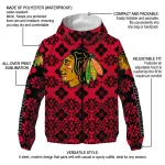 personalized chicago blackhawks geometric blossom red windbreaker jacket best selling