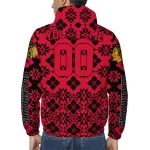 personalized chicago blackhawks geometric blossom red windbreaker jacket best selling