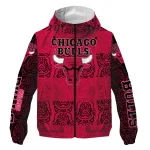personalized chicago bulls cat eyes red windbreaker jacket best selling