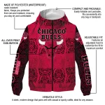 personalized chicago bulls cat eyes red windbreaker jacket best selling