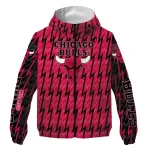 personalized chicago bulls lightning strike grid red windbreaker jacket best selling