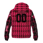 personalized chicago bulls lightning strike grid red windbreaker jacket best selling
