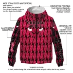 personalized chicago bulls lightning strike grid red windbreaker jacket best selling