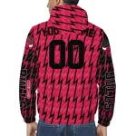 personalized chicago bulls lightning strike grid red windbreaker jacket best selling