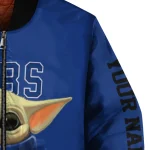 personalized chicago cubs adorable yoda blue black bomber jacket best selling
