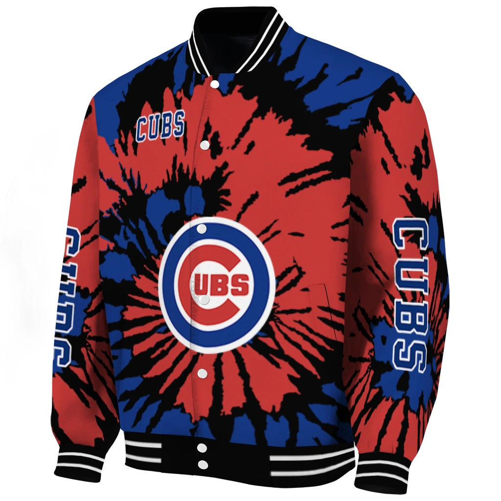 personalized chicago cubs burst splatter blue varsity jacket best selling personalized chicago cubs burst splatter blue varsity jacket best selling