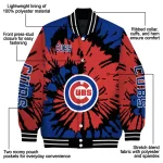 personalized chicago cubs burst splatter blue varsity jacket best selling