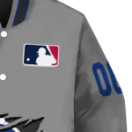 personalized chicago cubs claw rend grey varsity jacket best selling
