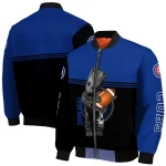 personalized chicago cubs groot football blue black bomber jacket best selling