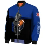 personalized chicago cubs groot football blue black bomber jacket best selling